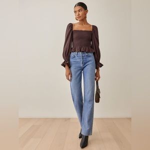 NWOT Reformation Darby Top - Medium - Cafe